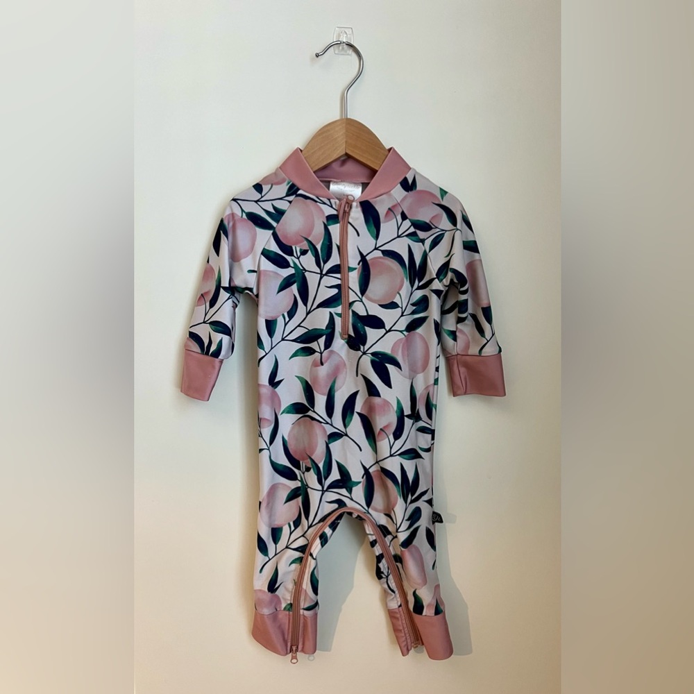 Floral Kids Swim One Piece - Pink and Blue